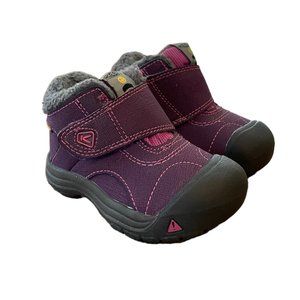 Keen Kootenay Purple Waterproof Winter Ankle Boot Toddler Girl Sz 4 Fleece Lined